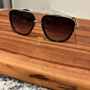 Dollger Stylish Black and Gold Sunglasses